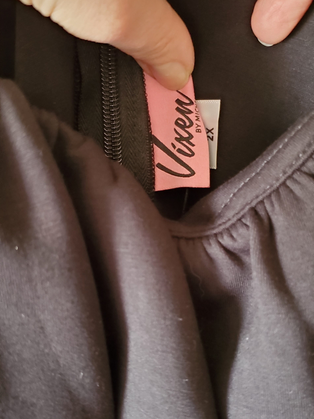 Vixen By Micheline Pitt Cozy Ingenue Dress In Black, Size 2x NWT - Picture 7 of 9